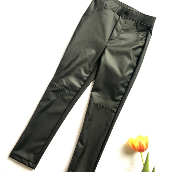 Mini me! NWOT faux leather skinny leggings - Picture 2 of 8